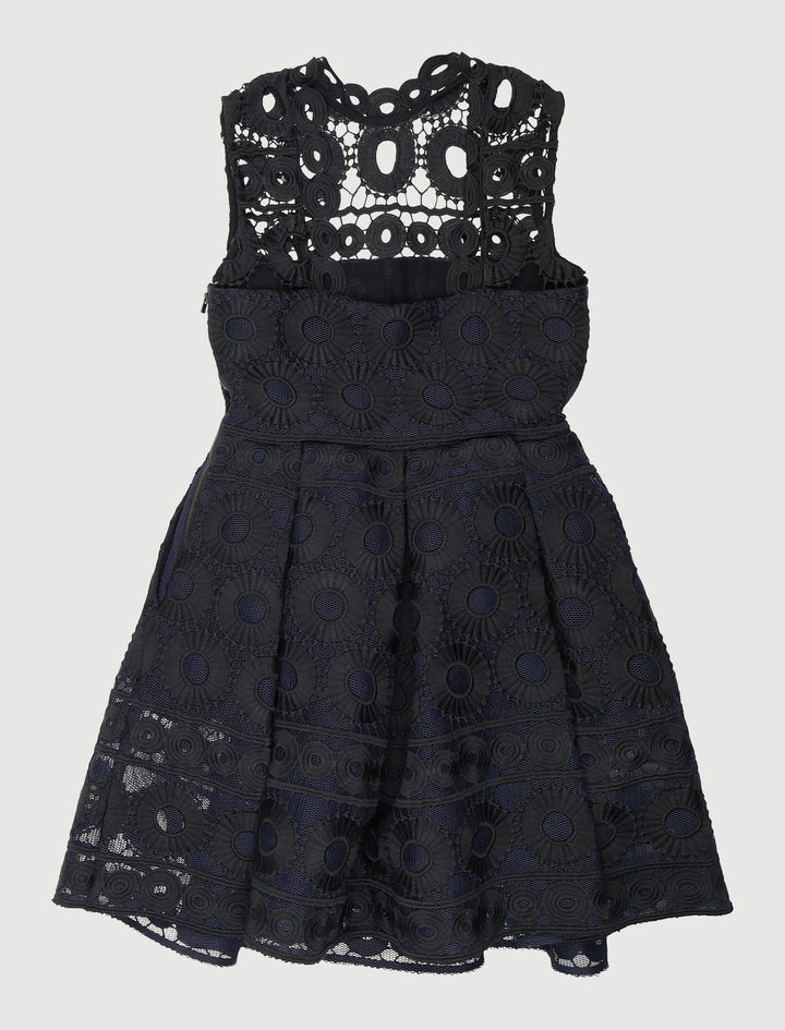 Robe En Guipure De Dentelle Contrecollée - Taille S/36