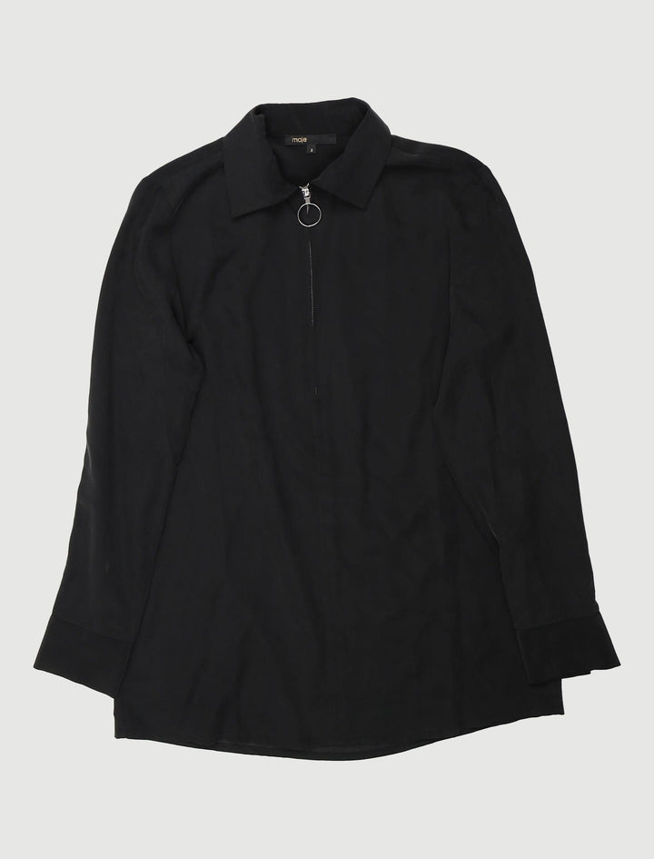 Chemise En Soie Avec Zip - Taille L/40