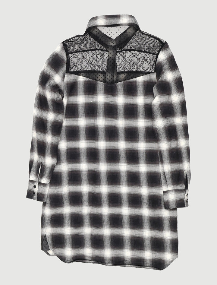 Robe Chemise Avec Détails En Dentelle - Taille M/38