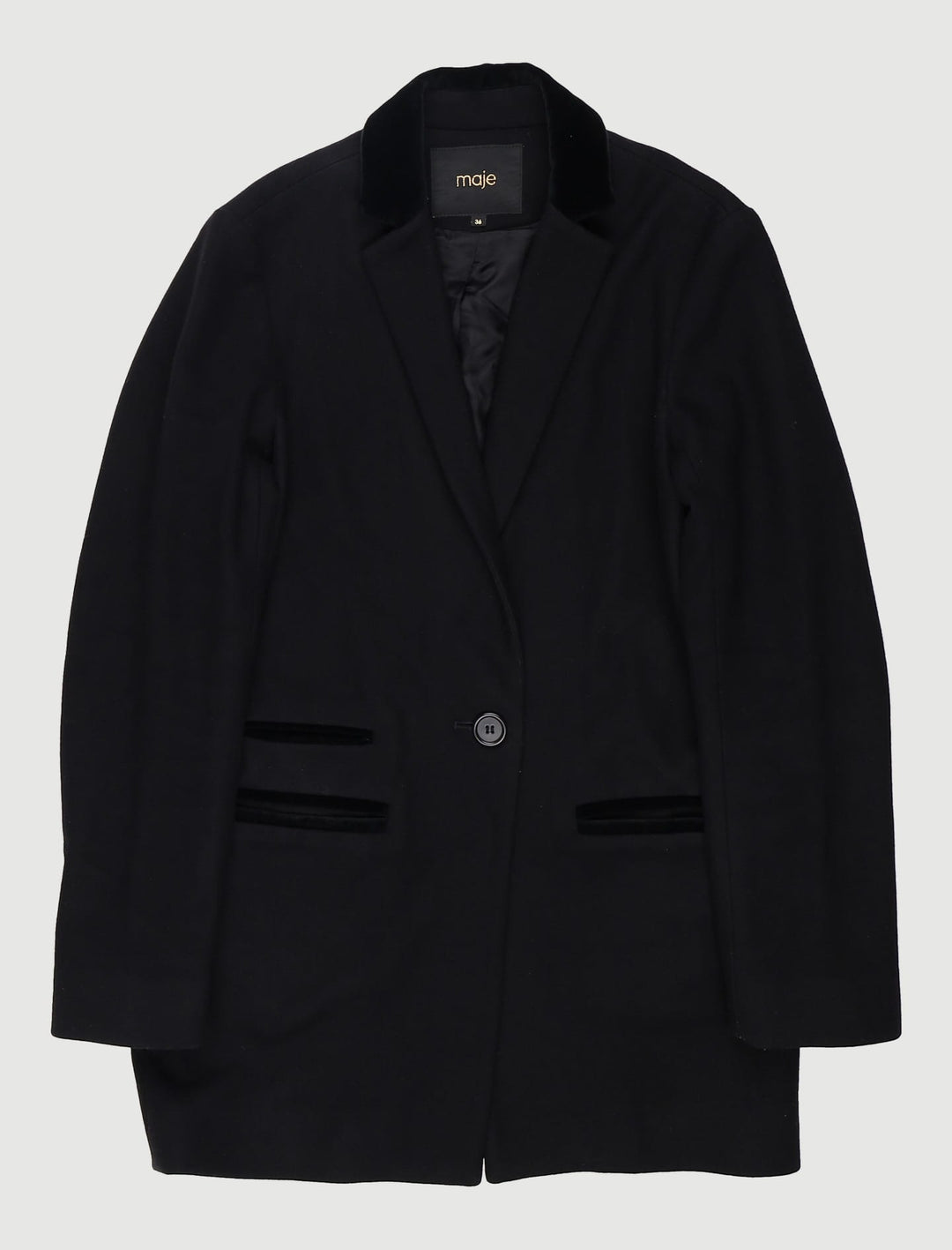 Pardessus Avec Détails En Velours - Taille S/36