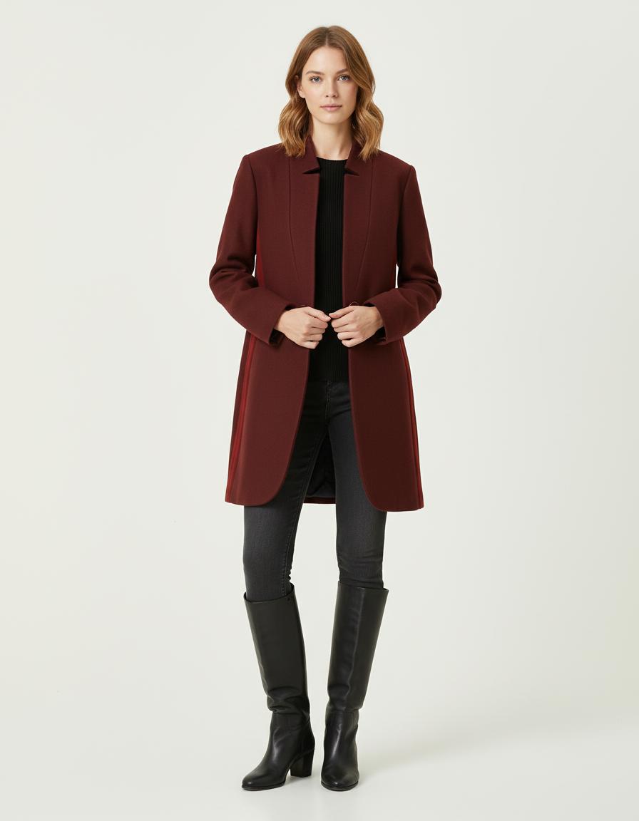 Manteau À Bandes Contrastantes - Taille S/36