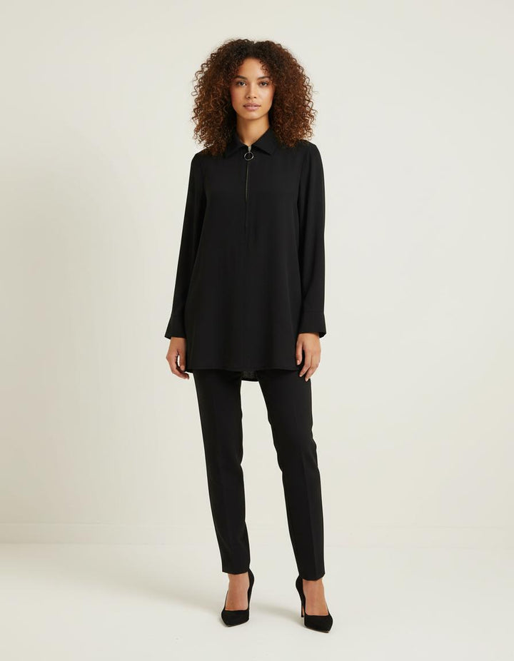 Chemise En Soie Avec Zip - Taille L/40