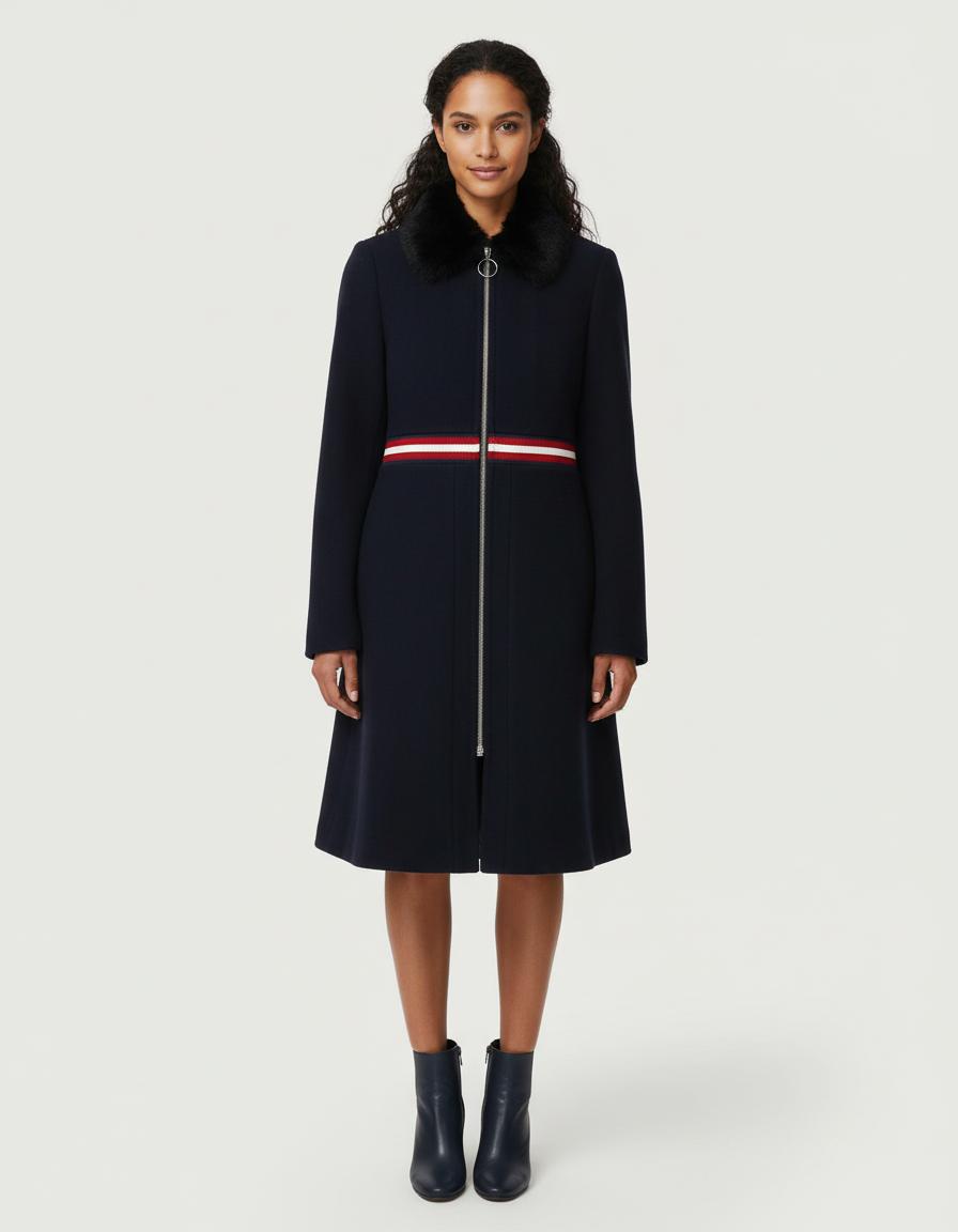 Manteau Avec Col En Fourrure - Taille S/36