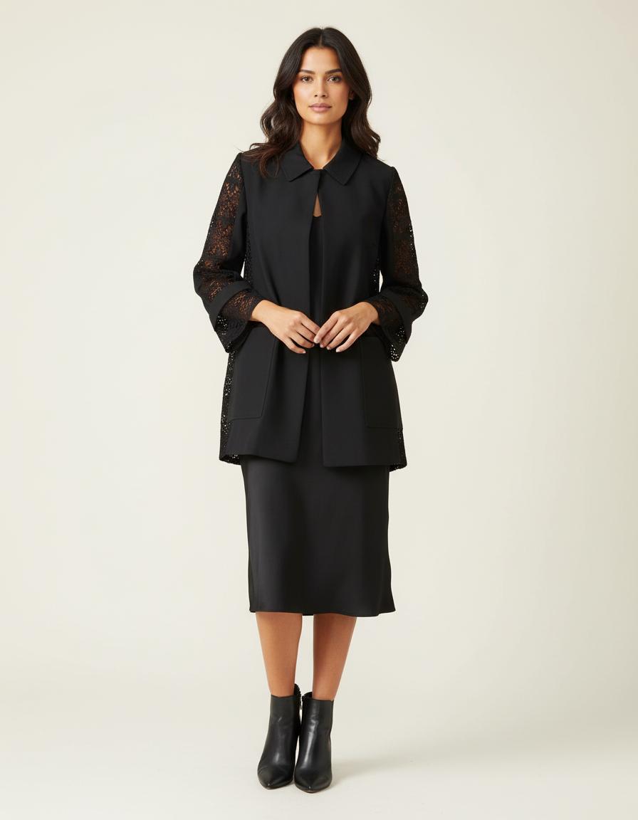 Manteau Avec Découpes En Dentelle - Taille S/36