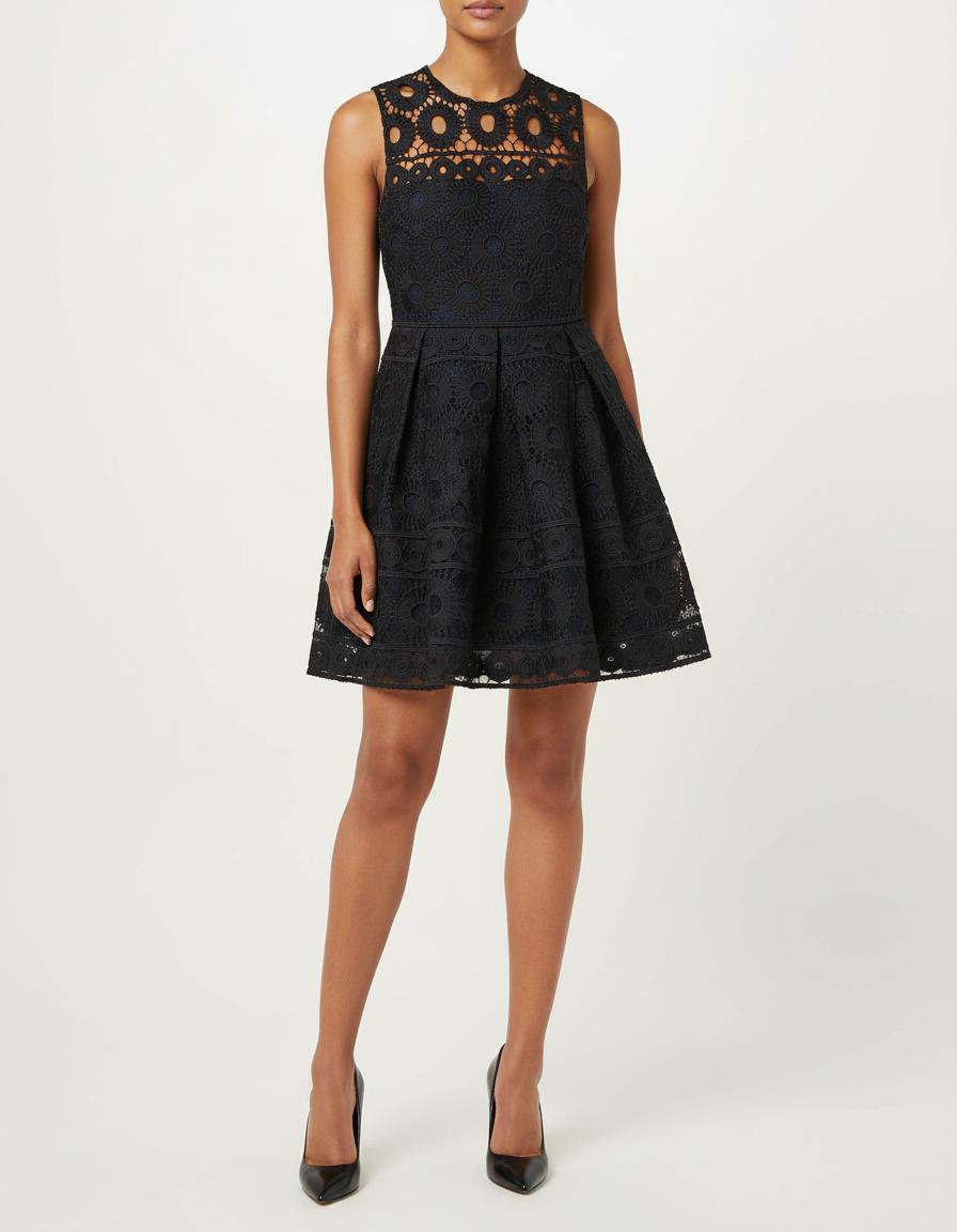 Robe En Guipure De Dentelle Contrecollée - Taille S/36