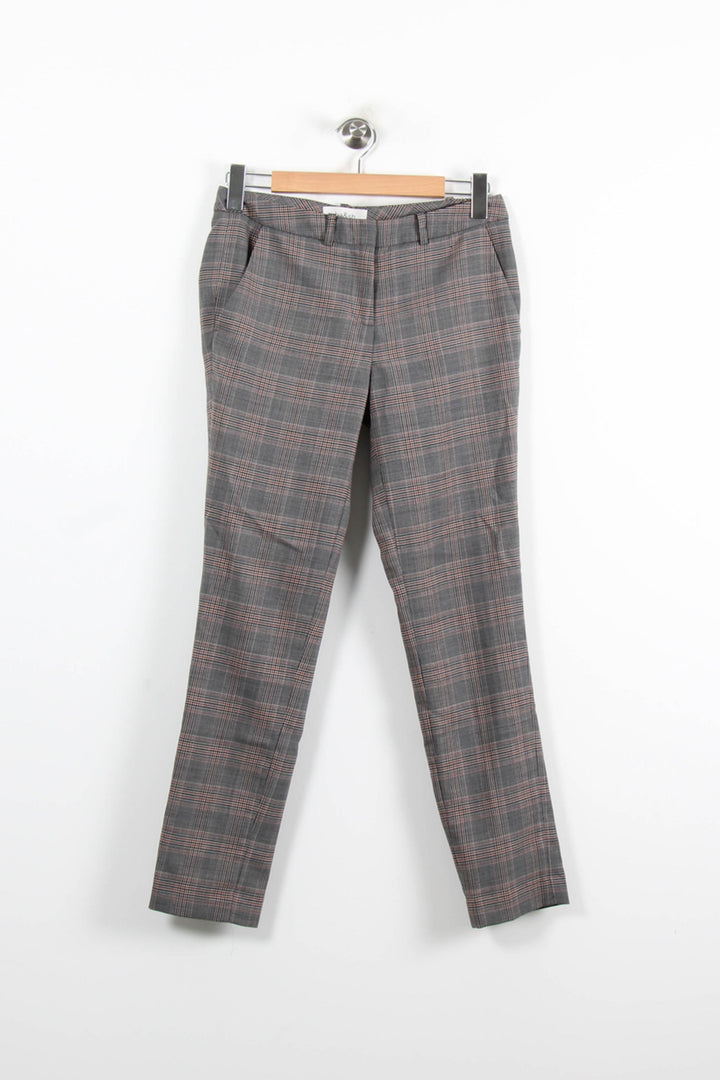 Pantalon À Carreaux Gris et Rouge - Taille S/36 de la marque ba&sh | PARAD46604 - Vendu par Paradigme - Image 2