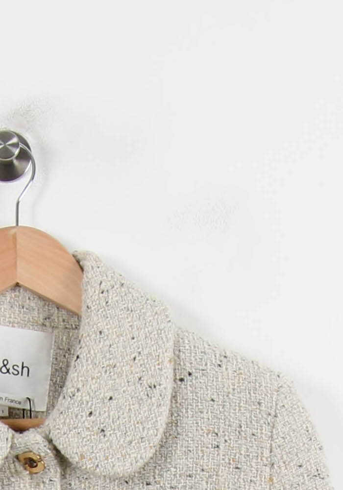 Veste Tweed Beige - Taille S/36 de la marque ba&sh | PARAD49371 - Vendu par Paradigme - Image 3