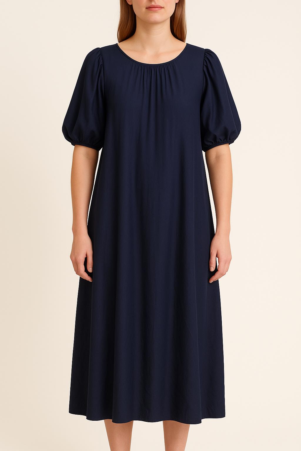 Robe Mi-longue Caroll Taille 44 (L) - Rouge - Mousseline De Soie/coton - Style Trapèze Sans Manches