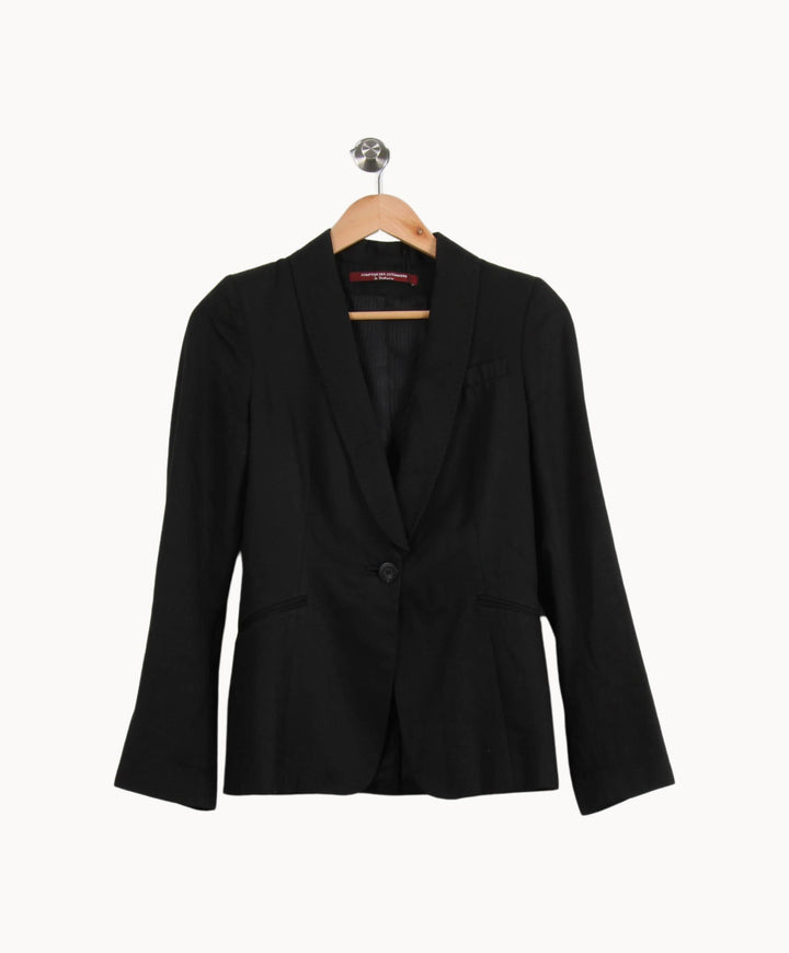 Blazer Noir - Taille S/36 de la marque Comptoir des Cotonniers | PARAD52081 - Vendu par Paradigme - Image 2