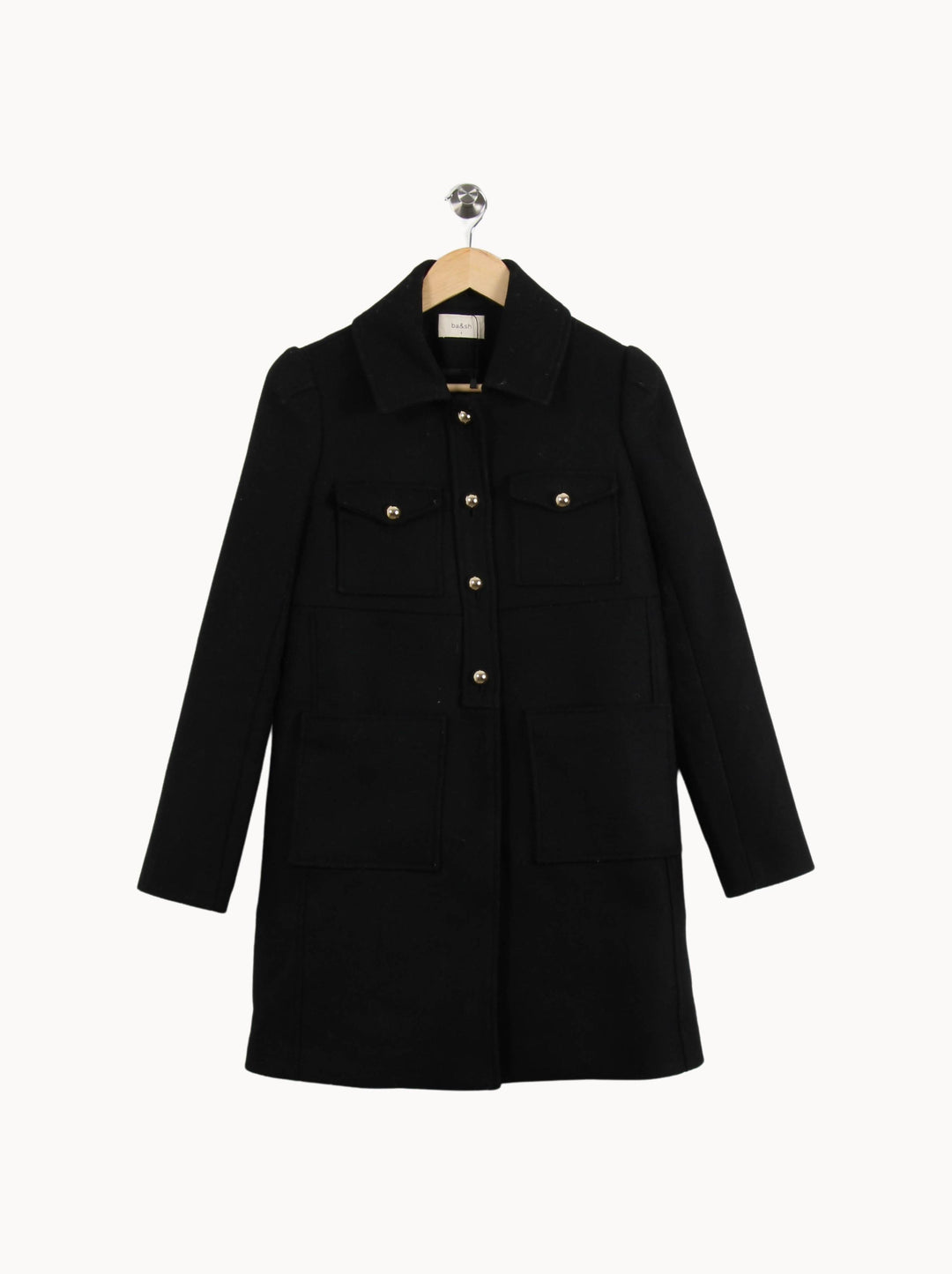 Manteau Noir - Taille S/36 de la marque ba&sh | PARAD54782 - Vendu par Paradigme - Image 2