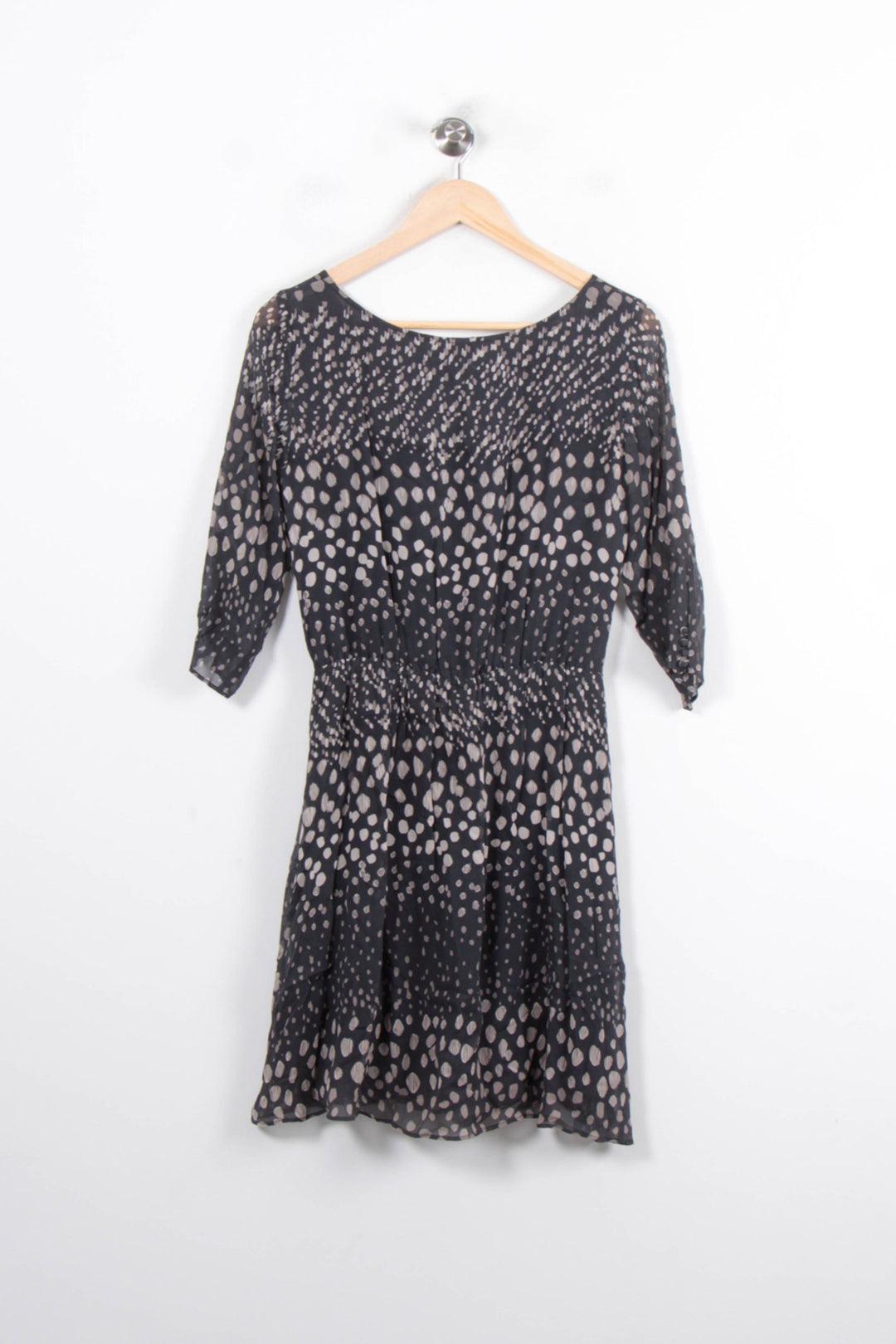 Robe Midi Noire et Beige - Taille XS/34 de la marque ba&sh | PARAD56790 - Vendu par Paradigme - Image 4