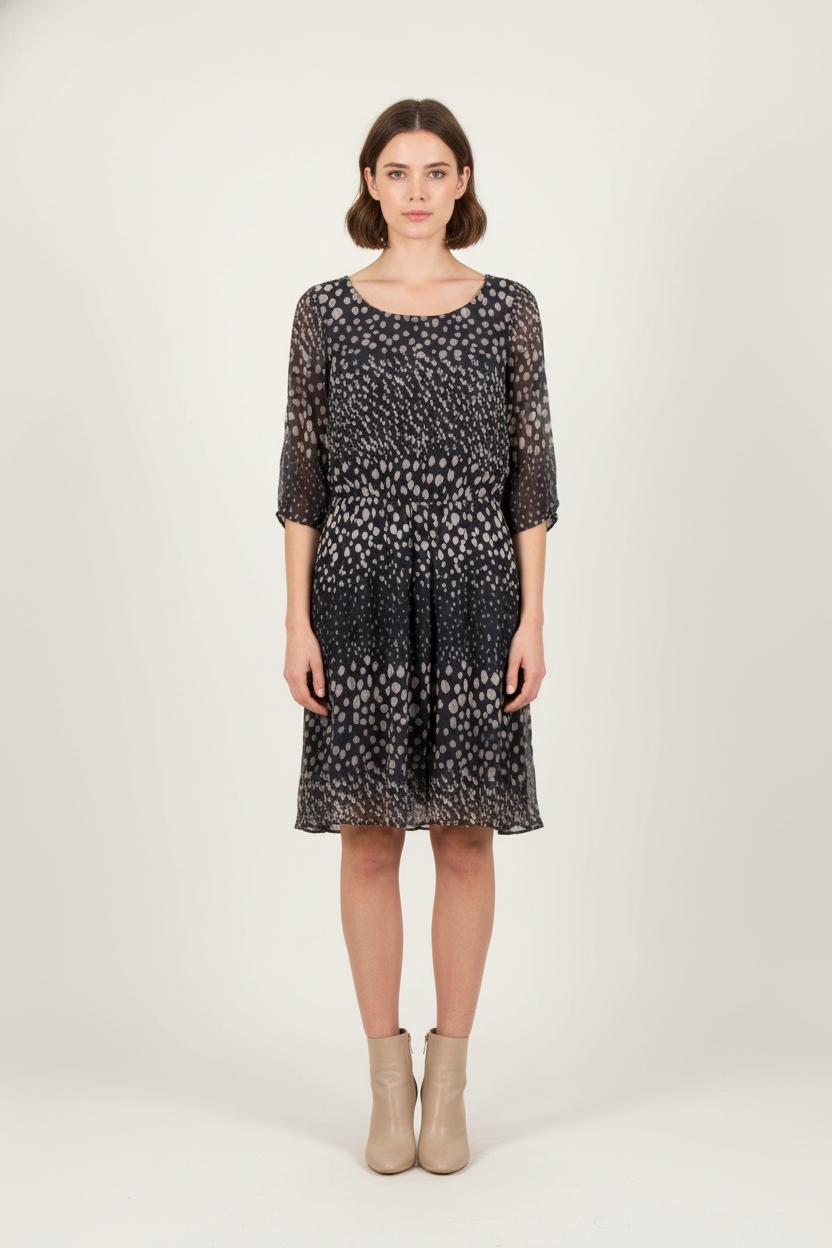 Robe Midi Noire et Beige - Taille XS/34 de la marque ba&sh | PARAD56790 - Vendu par Paradigme - Image 1