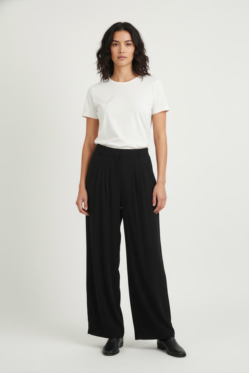 Pantalon Large Noir - Taille L/40 de la marque IKKS | PARAD56967 - Vendu par Paradigme - Image 1