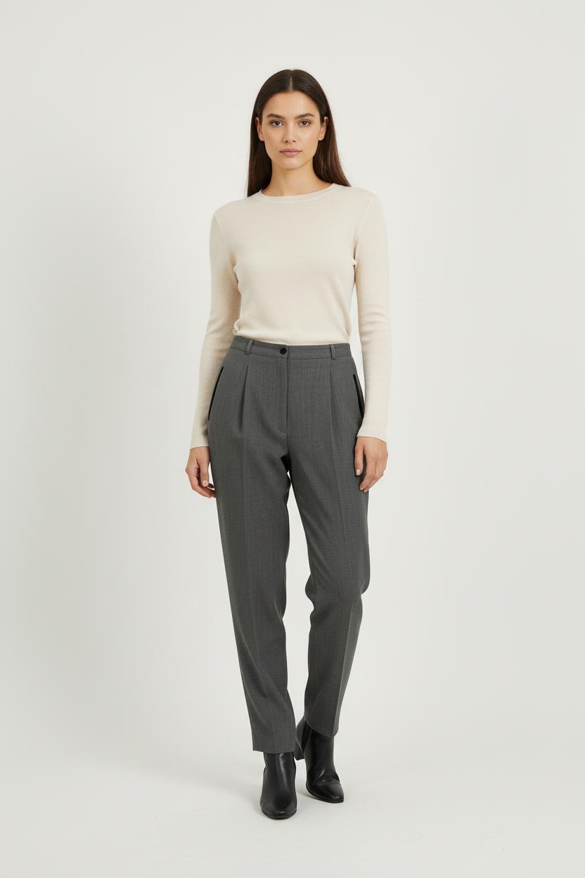 Pantalon De Tailleur Gris - Taille XXL/44 de la marque Maison 123 | PARAD57097 - Vendu par Paradigme - Image 1