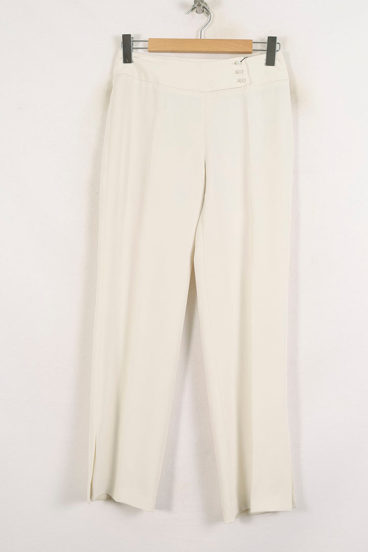 Pantalon De Tailleur Blanc - Taille M/38 de la marque Maison 123 | PARAD57217 - Vendu par Paradigme - Image 2
