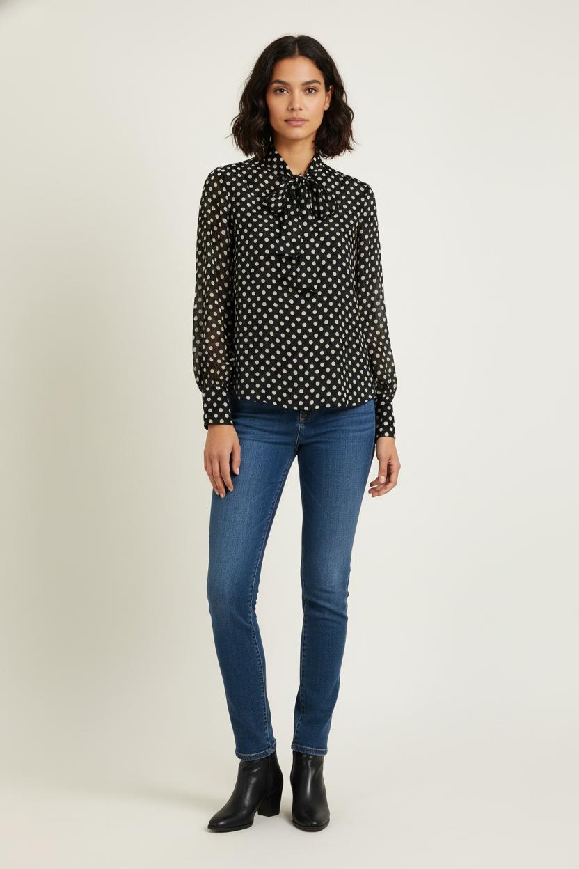 Blouse Noire et Blanche - Taille M/38 de la marque Comptoir des Cotonniers | PARAD60848 - Vendu par Paradigme - Image 1