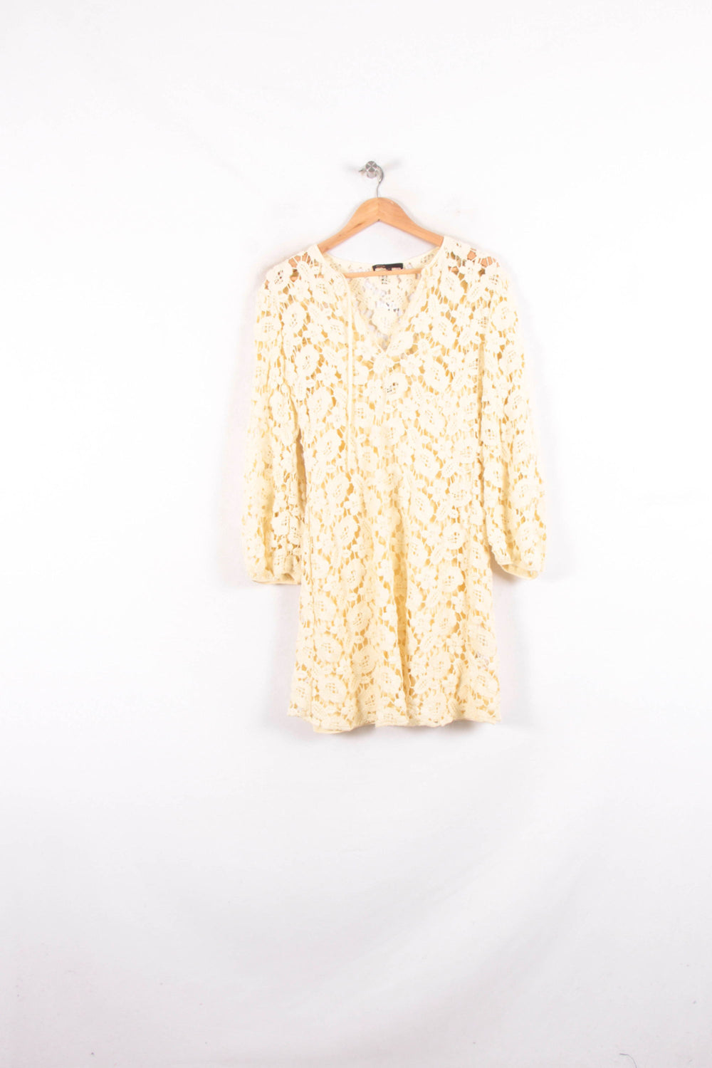 Robe Dentelle Jaune - Taille XL/42 de la marque Maje | PARAD64780 - Vendu par Paradigme - Image 2