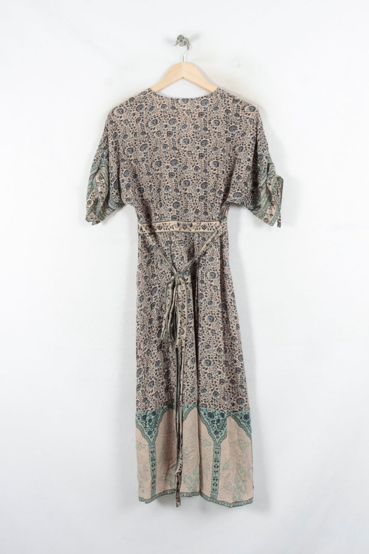 Robe Midi Beige et Vert - Taille M/38 de la marque ba&sh | PARAD68724 - Vendu par Paradigme - Image 4