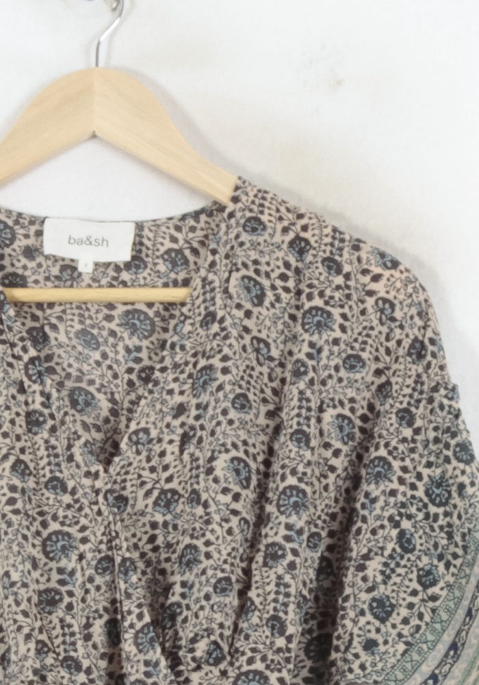 Robe Midi Beige et Vert - Taille M/38 de la marque ba&sh | PARAD68724 - Vendu par Paradigme - Image 3