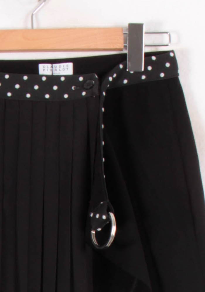 Jupe Plissée Noire - Taille M/38 de la marque Claudie Pierlot | PARAD68796 - Vendu par Paradigme - Image 3