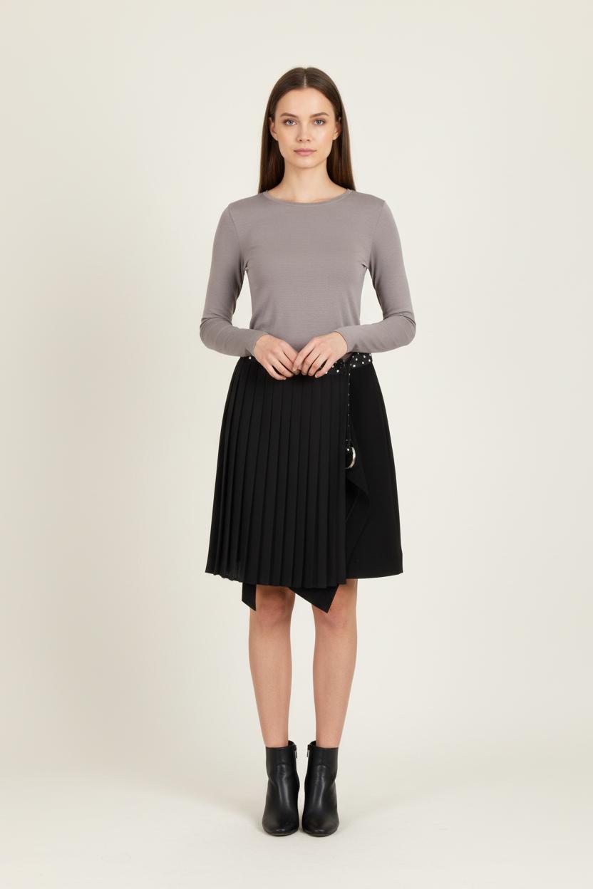 Jupe Plissée Noire - Taille M/38 de la marque Claudie Pierlot | PARAD68796 - Vendu par Paradigme - Image 1