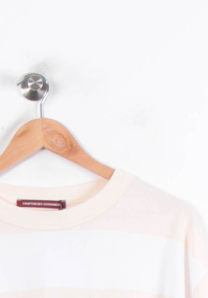 Tee-shirt Rayé Beige et Blanc - Taille M/38 de la marque Comptoir des Cotonniers | PARAD68943 - Vendu par Paradigme - Image 3