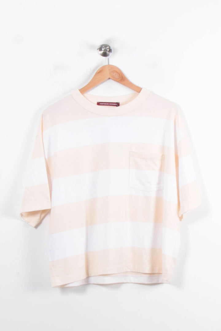 Tee-shirt Rayé Beige et Blanc - Taille M/38 de la marque Comptoir des Cotonniers | PARAD68943 - Vendu par Paradigme - Image 2
