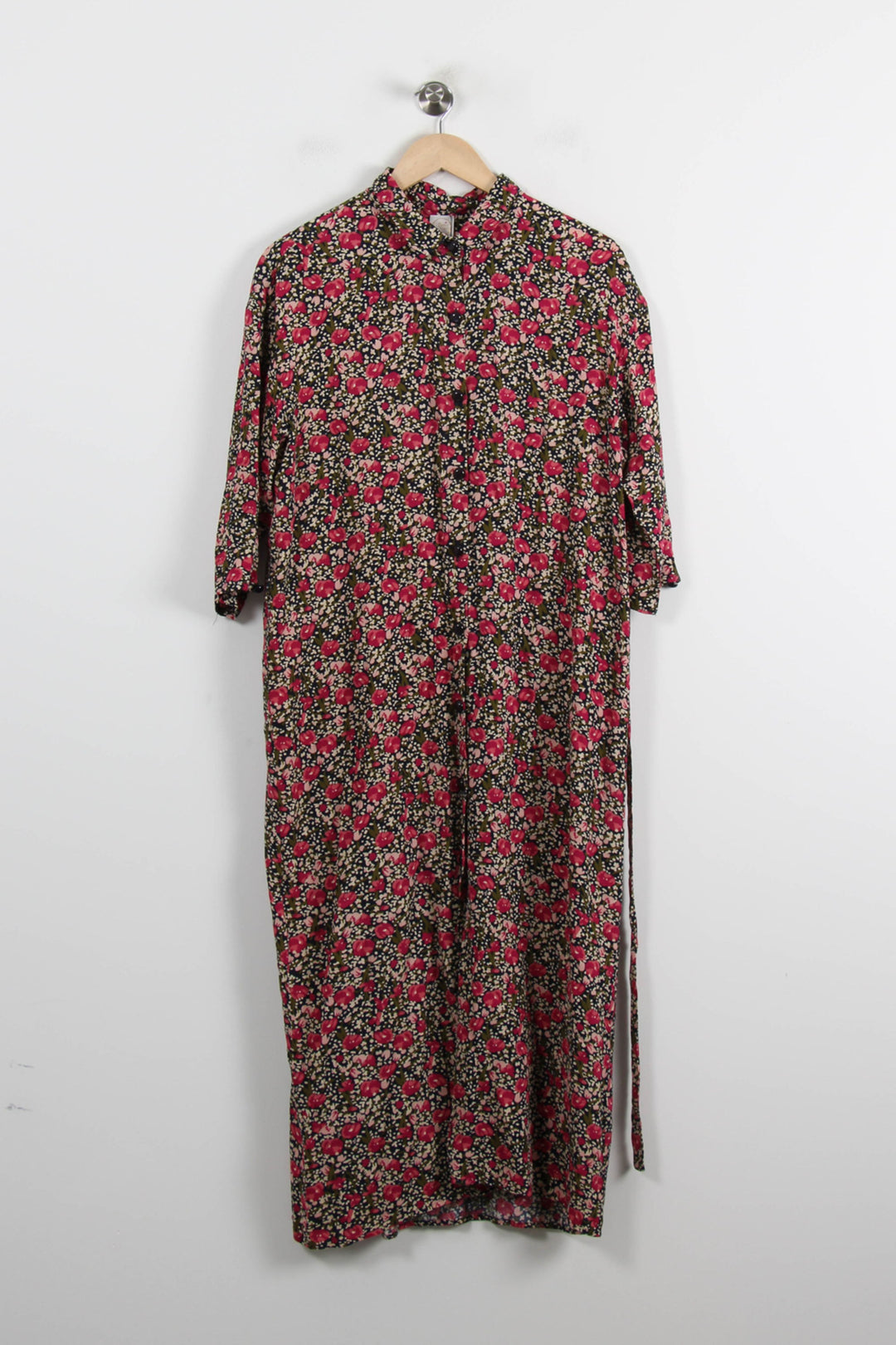 Robe Fleurie Rouge et Noire - Taille S/36 de la marque Des petits hauts | PARAD70215 - Vendu par Paradigme - Image 2