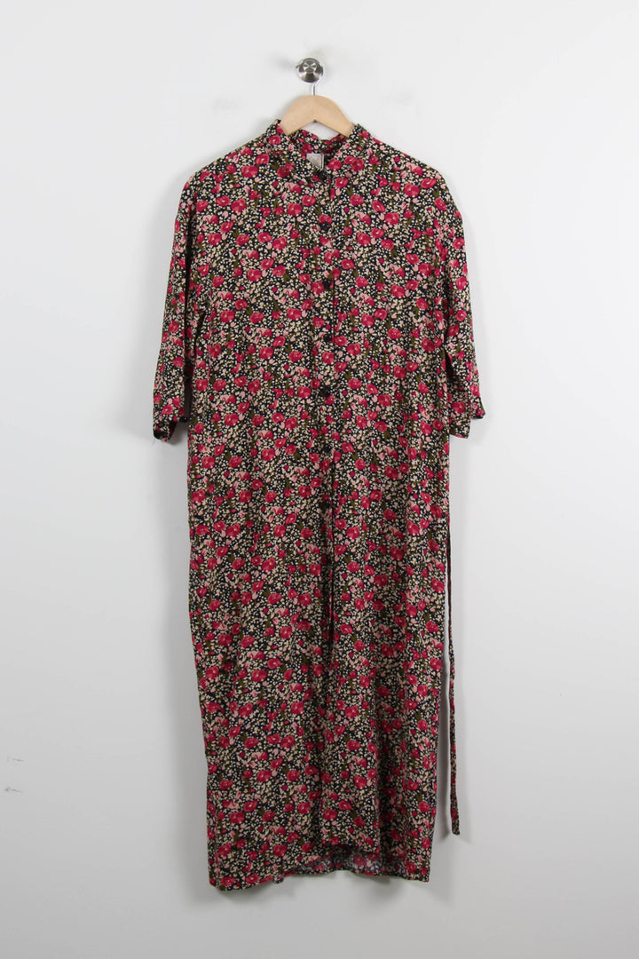 Robe Fleurie Rouge et Noire - Taille S/36 de la marque Des petits hauts | PARAD70215 - Vendu par Paradigme - Image 2