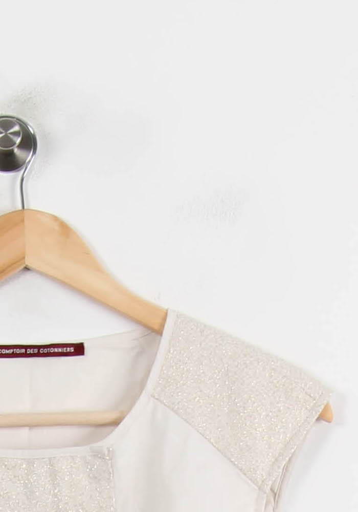 Robe Sans Manches Beige - Taille S/36 de la marque Comptoir des Cotonniers | PARAD71007 - Vendu par Paradigme - Image 3