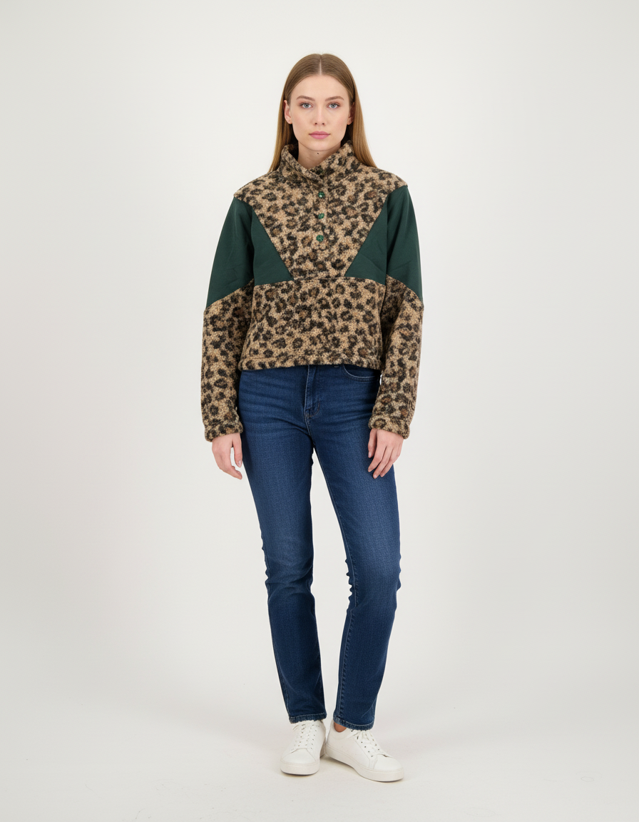 Blouson Léopard et Vert - Taille S/36 Barje d'occasion PARAD71552