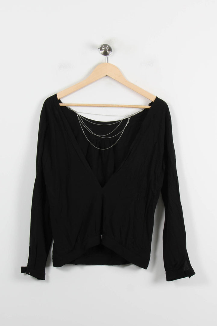Blouse Noire - Taille M/38 de la marque ba&sh | PARAD71819 - Vendu par Paradigme - Image 2