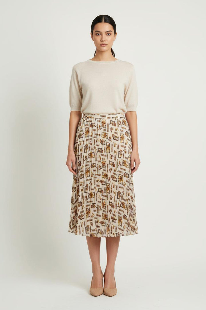 Jupe Plissée Multicolore - Taille L/40 de la marque Claudie Pierlot | PARAD72302 - Vendu par Paradigme - Image 1