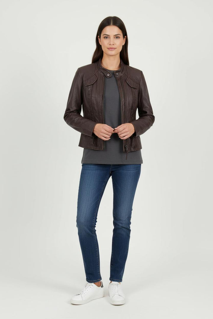 Blouson Marron - Taille S/36 de la marque One Step | PARAD72311 - Vendu par Paradigme - Image 1