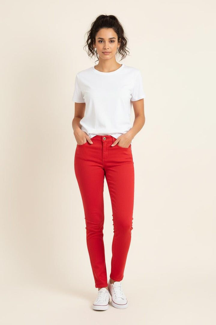 Jean Rouge - Taille XS/34 de la marque One Step | PARAD73406 - Vendu par Paradigme - Image 1