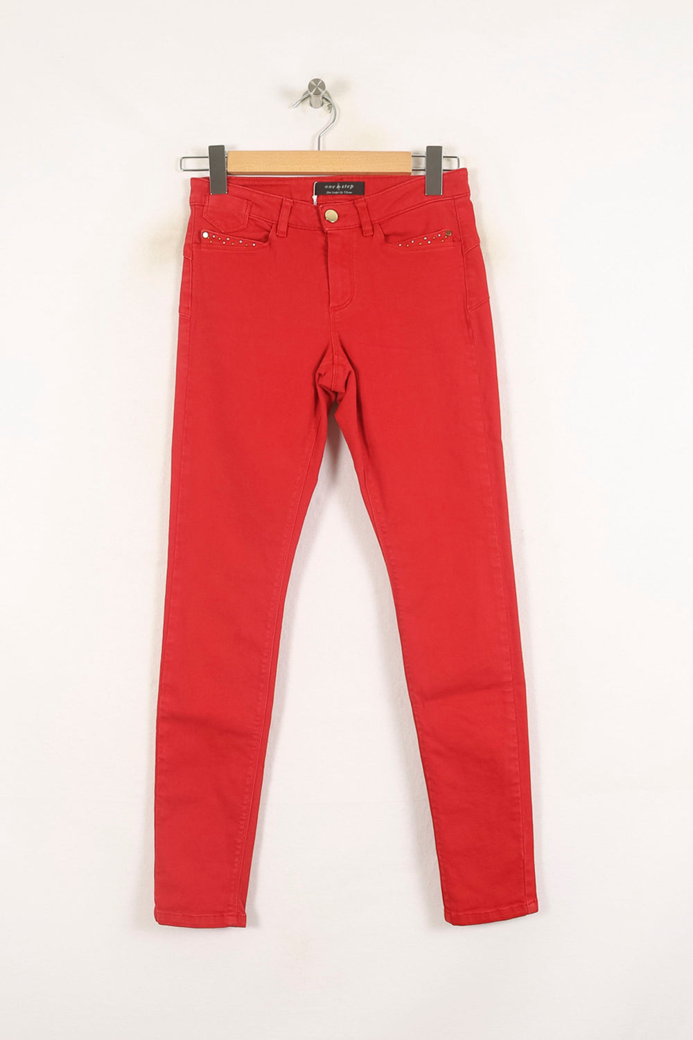 Jean Rouge - Taille XS/34 de la marque One Step | PARAD73406 - Vendu par Paradigme - Image 2