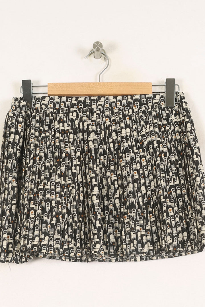 Jupe Plissée Noire et Blanche - Taille S/36 de la marque IKKS | PARAD73502 - Vendu par Paradigme - Image 4