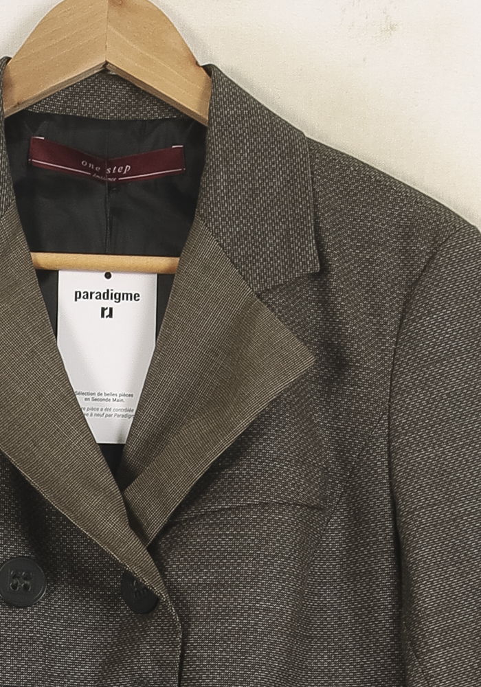 Blazer Marron - Taille M/38 de la marque One Step | PARAD75143 - Vendu par Paradigme - Image 3