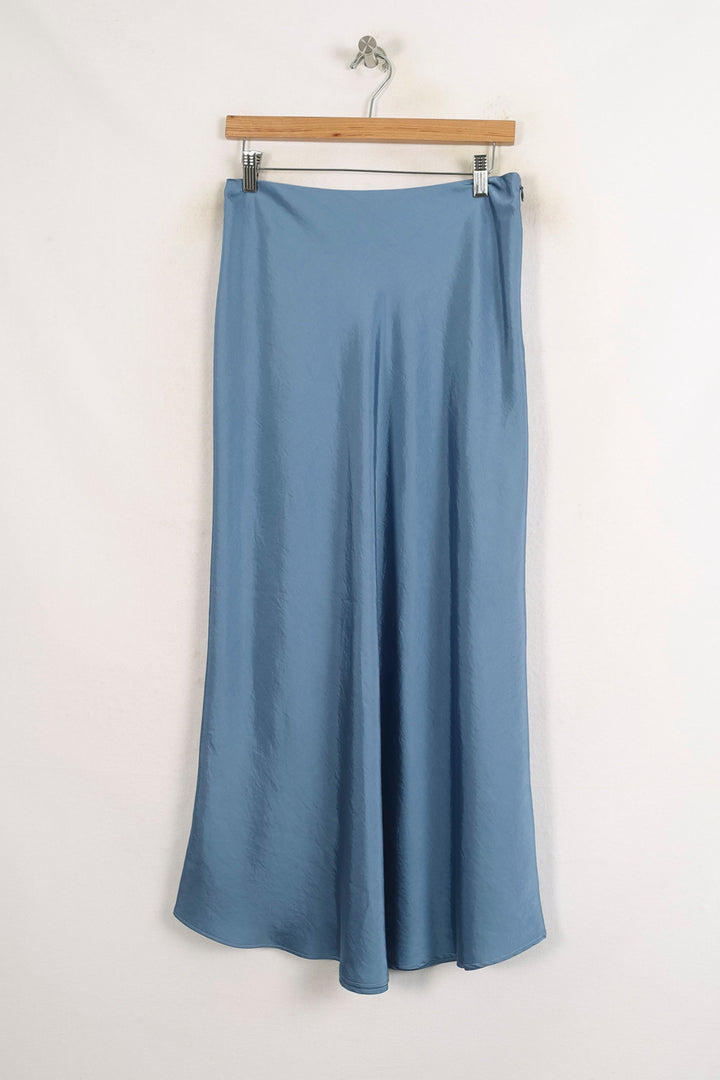 Jupe Midi Bleue - Taille M/38 de la marque Claudie Pierlot | PARAD75368 - Vendu par Paradigme - Image 2