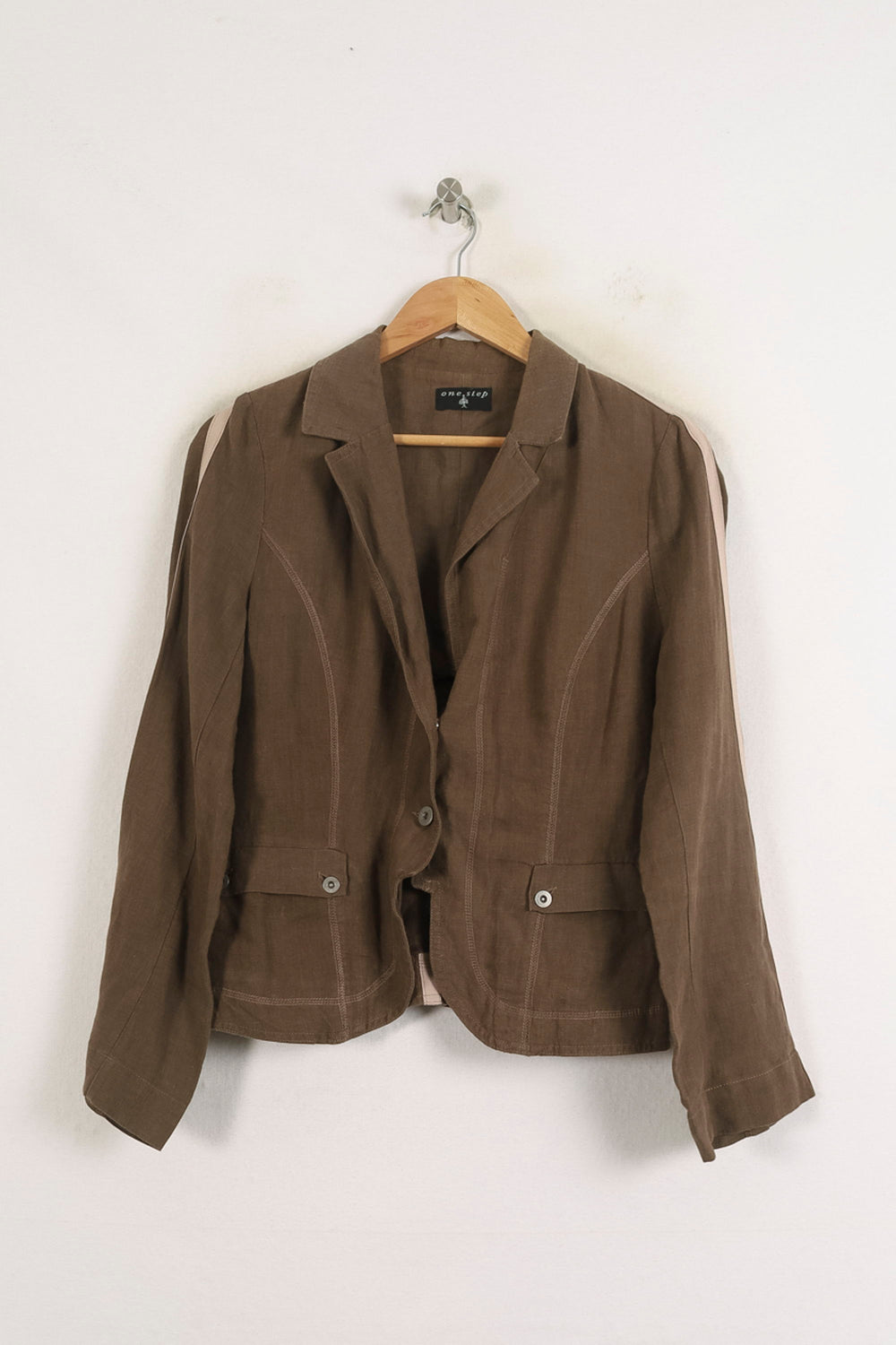 Blazer Marron - Taille M/38 de la marque One Step | PARAD76112 - Vendu par Paradigme - Image 2