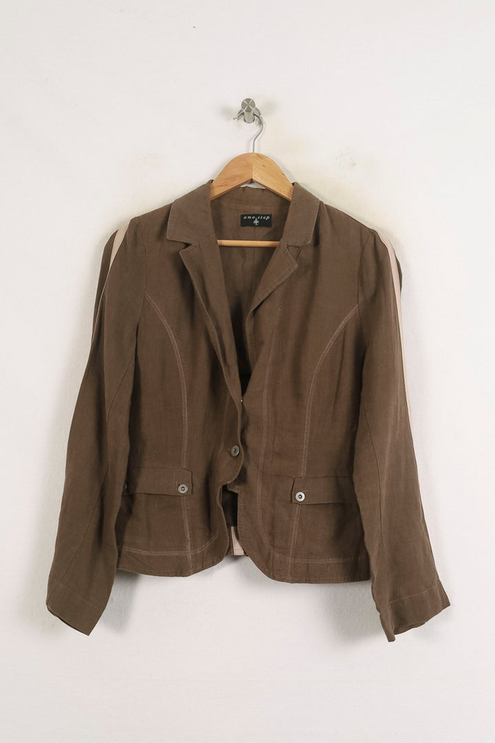 Blazer Marron - Taille M/38 de la marque One Step | PARAD76112 - Vendu par Paradigme - Image 2