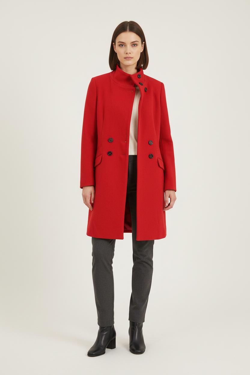 manteau caroll rouge