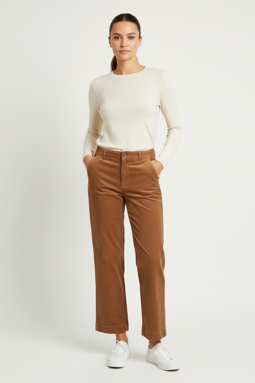 Pantalon Côtelé Marron - Taille S/36 de la marque Maison 123 | PARAD78814 - Vendu par Paradigme - Image 1