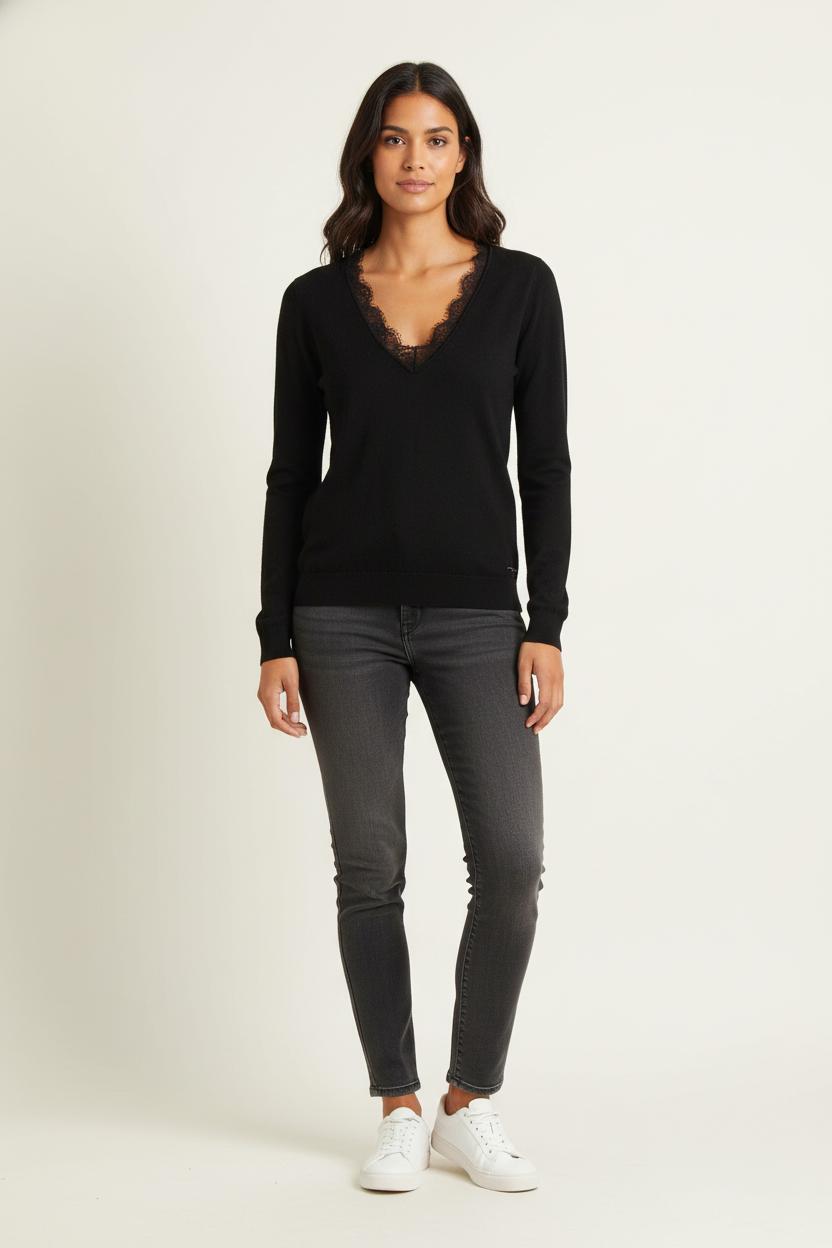 Pull Noir - Taille S/36 de la marque IKKS | PARAD78873 - Vendu par Paradigme - Image 1