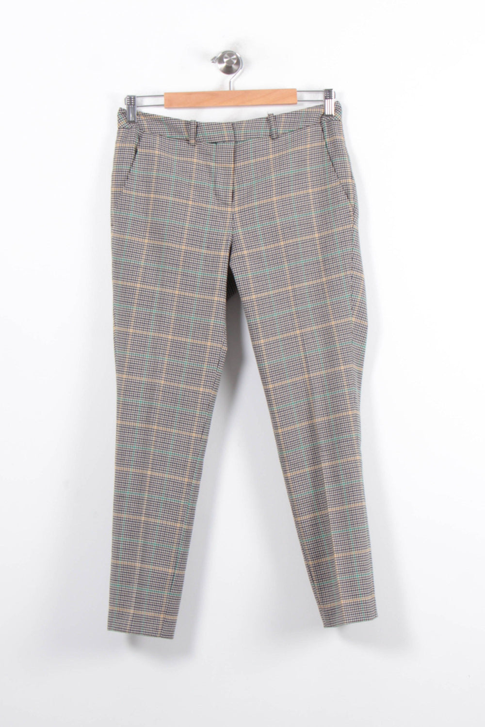 Pantalon Carreaux Beige et Gris - Taille S/36 de la marque ba&sh | PARAD78904 - Vendu par Paradigme - Image 2