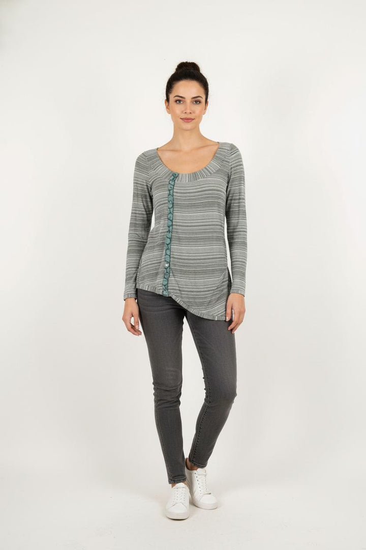Blouse Grise et Verte - Taille S/36 de la marque One Step | PARAD78952 - Vendu par Paradigme - Image 1