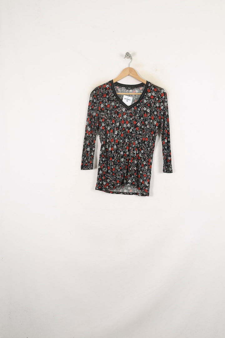 Blouse Noire et Rouge Fleurie - Taille XXL/44 de la marque One Step | PARAD78954 - Vendu par Paradigme - Image 2