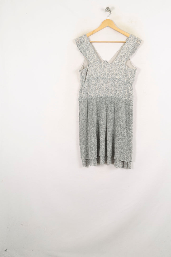 Robe Courte Grise et Blanche - Taille S/36 de la marque Comptoir des Cotonniers | PARAD78984 - Vendu par Paradigme - Image 4