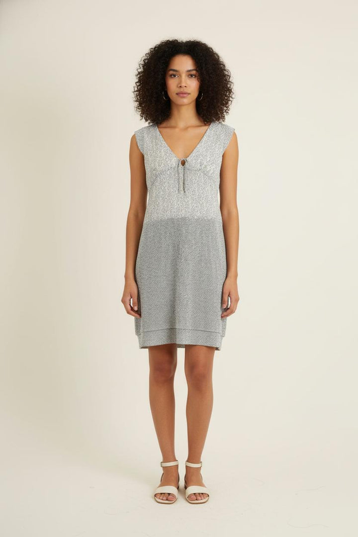 Robe Courte Grise et Blanche - Taille S/36 de la marque Comptoir des Cotonniers | PARAD78984 - Vendu par Paradigme - Image 1