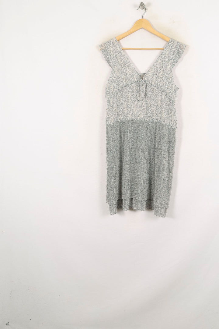 Robe Courte Grise et Blanche - Taille S/36 de la marque Comptoir des Cotonniers | PARAD78984 - Vendu par Paradigme - Image 2